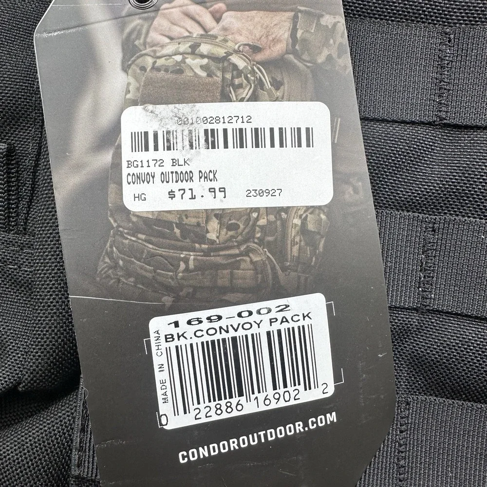 Condor Convoy Pack NWT, Black Go Pack